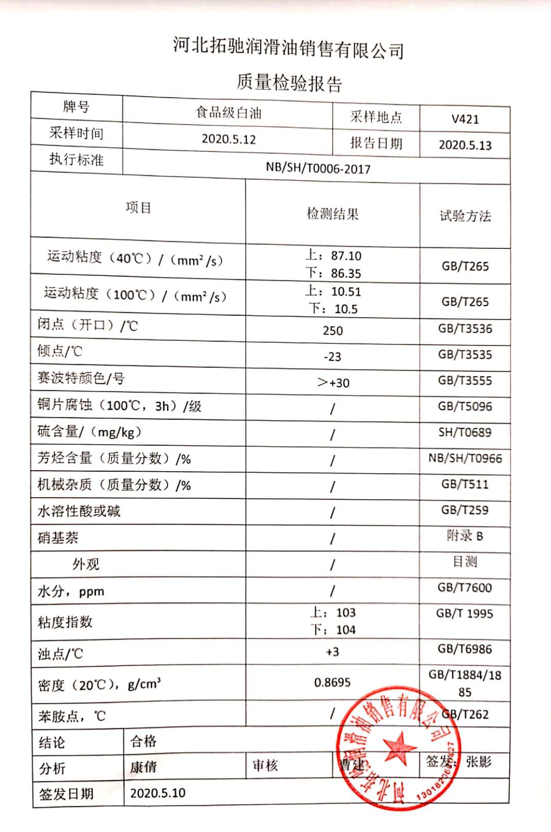 食品级白油