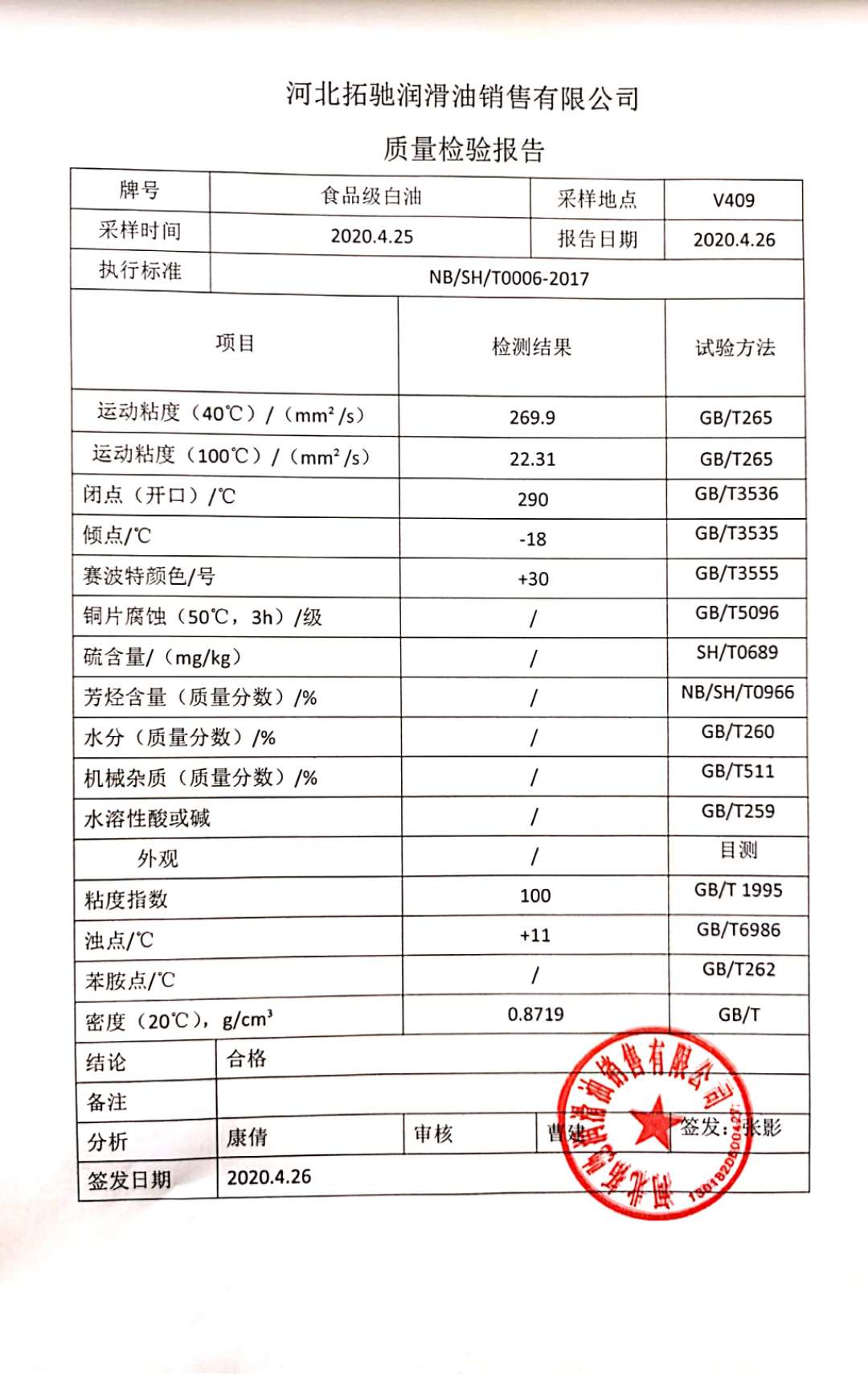 食品级白油