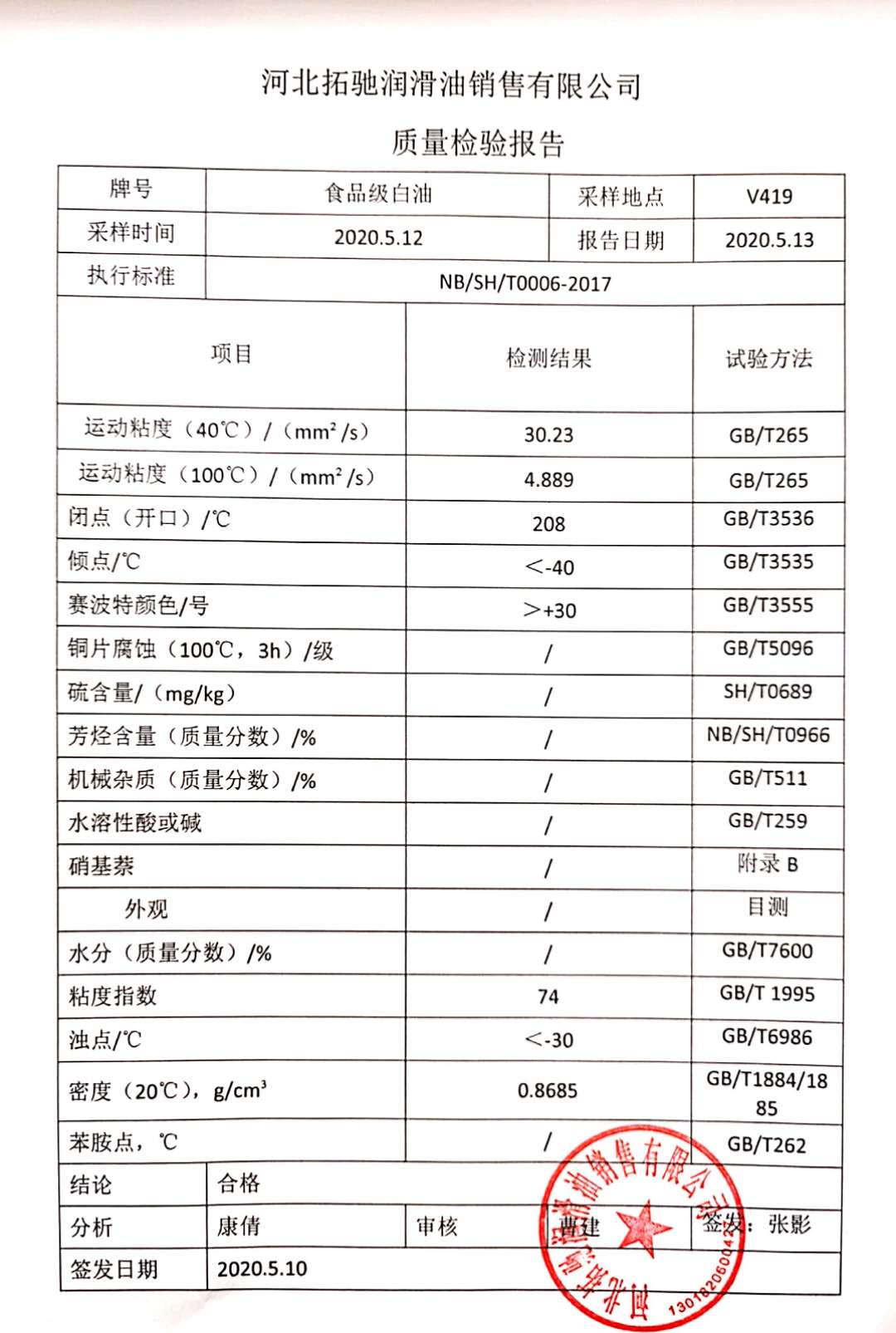 食品级白油